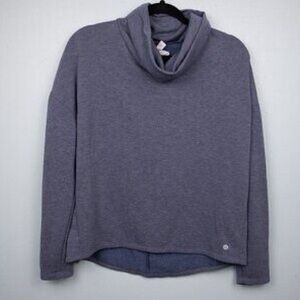 Apana Women’s Turtle/Cowl neck Athletic/Yoga Sweatshirt in Blue, Size Medium